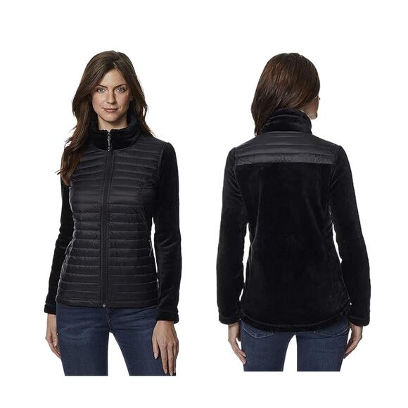 32 Degrees Jackets & Blazers - 32 Degrees Heat Women's Black Ultra-Light Down Jacket Full Zip w/ Pockets Size M